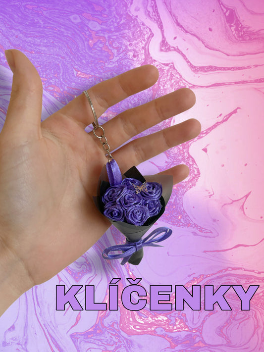 Klíčenka mini kytice
